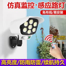 image-Solar Sensor LED Wall Lamp with Fake Camera