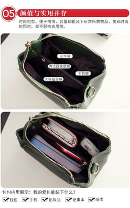 image-Women's Small Black Bucket Bag Single Strap
