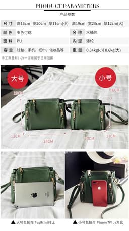image-Women's Small Black Bucket Bag Single Strap