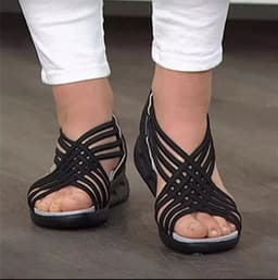 image-Women's Roman Sandals Wedge Low Top