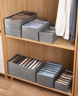 image-Non-Woven Storage Box 9 Grid 35L Gray