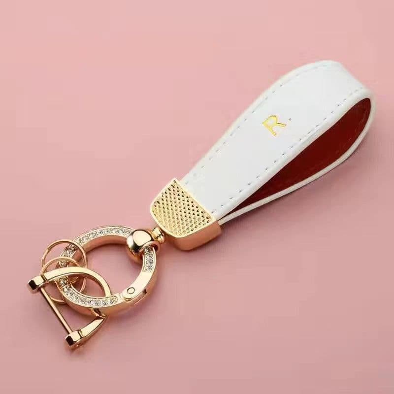 image-Woody Korean Key Chain Bracelet, Gold Buckle
