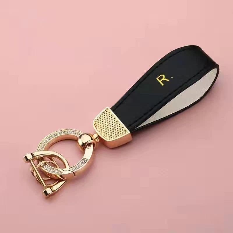 image-Woody Korean Key Chain Bracelet, Gold Buckle