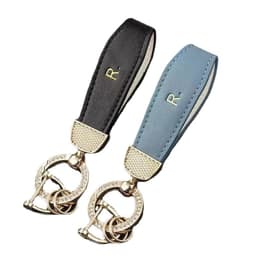 image-Woody Korean Key Chain Bracelet, Gold Buckle