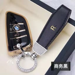 image-Woody Korean Key Chain Bracelet, Gold Buckle
