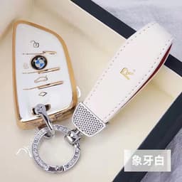image-Woody Korean Key Chain Bracelet, Gold Buckle