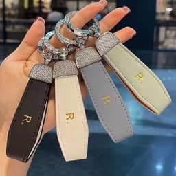 image-Woody Korean Key Chain Bracelet, Gold Buckle