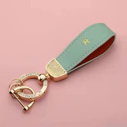 image-Woody Korean Key Chain Bracelet, Gold Buckle