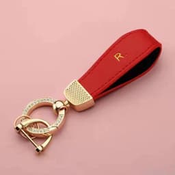 image-Woody Korean Key Chain Bracelet, Gold Buckle