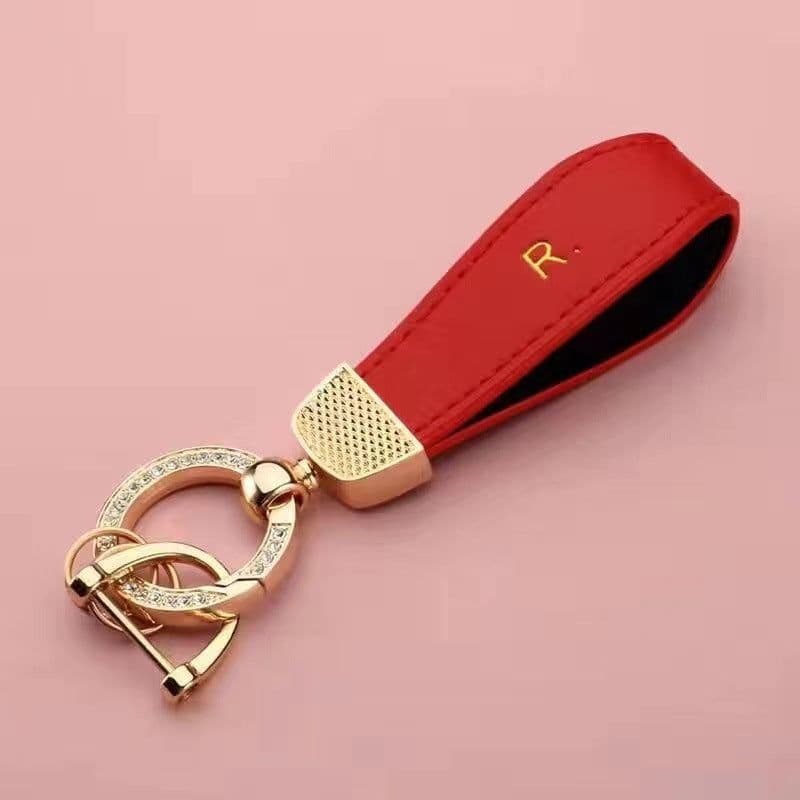 image-Woody Korean Key Chain Bracelet, Gold Buckle