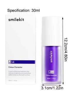 image-SmileKit V34 Purple Teeth Whitening Toothpaste