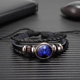image-Yongyi Jewelry Twelve Constellation Couple Leather Bracelet