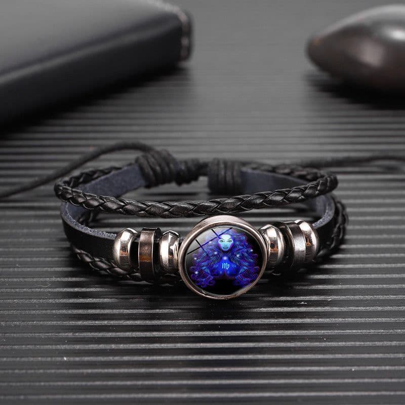 image-Yongyi Jewelry Twelve Constellation Couple Leather Bracelet