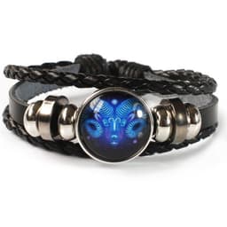 image-Yongyi Jewelry Twelve Constellation Couple Leather Bracelet