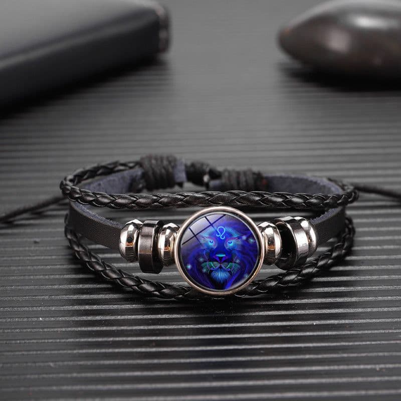 image-Yongyi Jewelry Twelve Constellation Couple Leather Bracelet