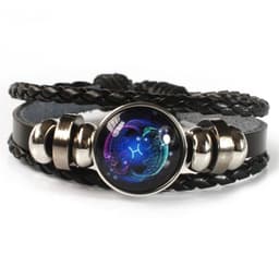 image-Yongyi Jewelry Twelve Constellation Couple Leather Bracelet