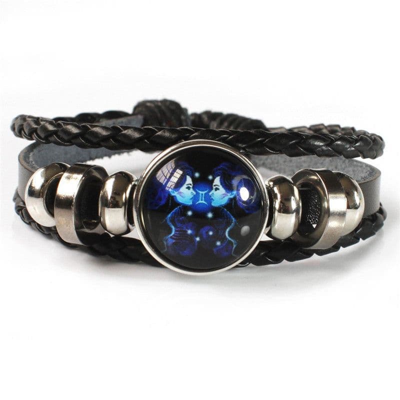 image-Yongyi Jewelry Twelve Constellation Couple Leather Bracelet