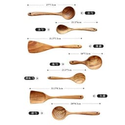 image-State 7-Piece Wooden Spoon and Spatula Set