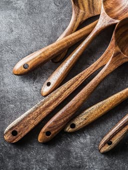 image-State 7-Piece Wooden Spoon and Spatula Set
