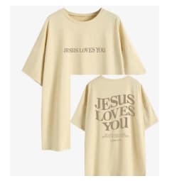 image-Women's Alphabet Print Cotton T-Shirt Loose Casual Short Sleeve