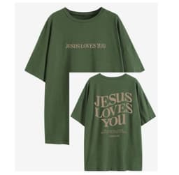 image-Women's Alphabet Print Cotton T-Shirt Loose Casual Short Sleeve
