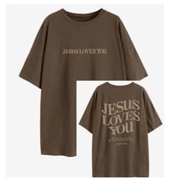 image-Women's Alphabet Print Cotton T-Shirt Loose Casual Short Sleeve