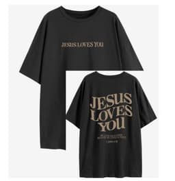 image-Women's Alphabet Print Cotton T-Shirt Loose Casual Short Sleeve