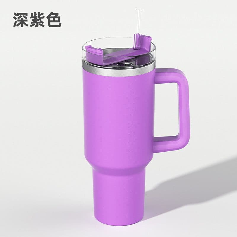 image-Cross-border 304 Stainless Steel 40oz Vacuum Insulated Cup with Straw