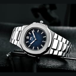 image-TPOFHS Men's Quartz Watch Stainless Steel 42mm
