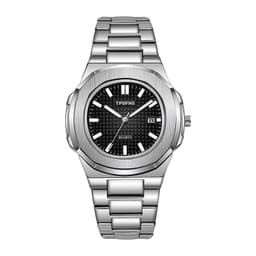 image-TPOFHS Men's Quartz Watch Stainless Steel 42mm