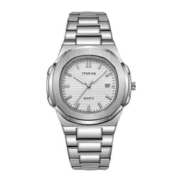 image-TPOFHS Men's Quartz Watch Stainless Steel 42mm