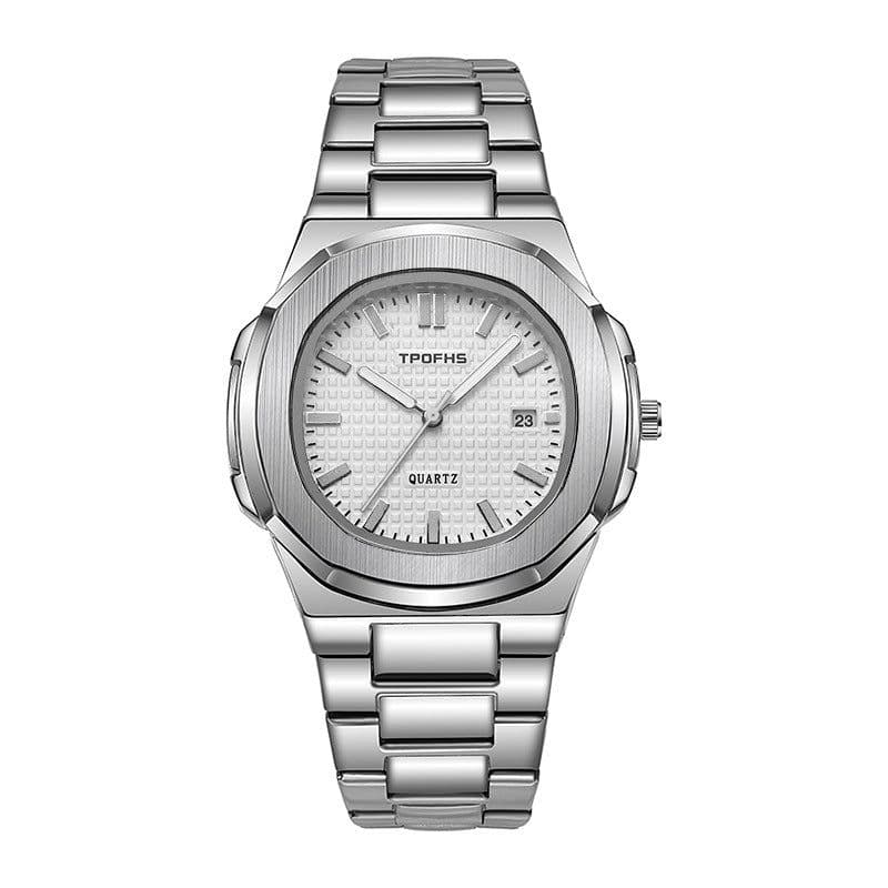 image-TPOFHS Men's Quartz Watch Stainless Steel 42mm