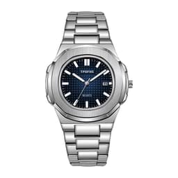 image-TPOFHS Men's Quartz Watch Stainless Steel 42mm