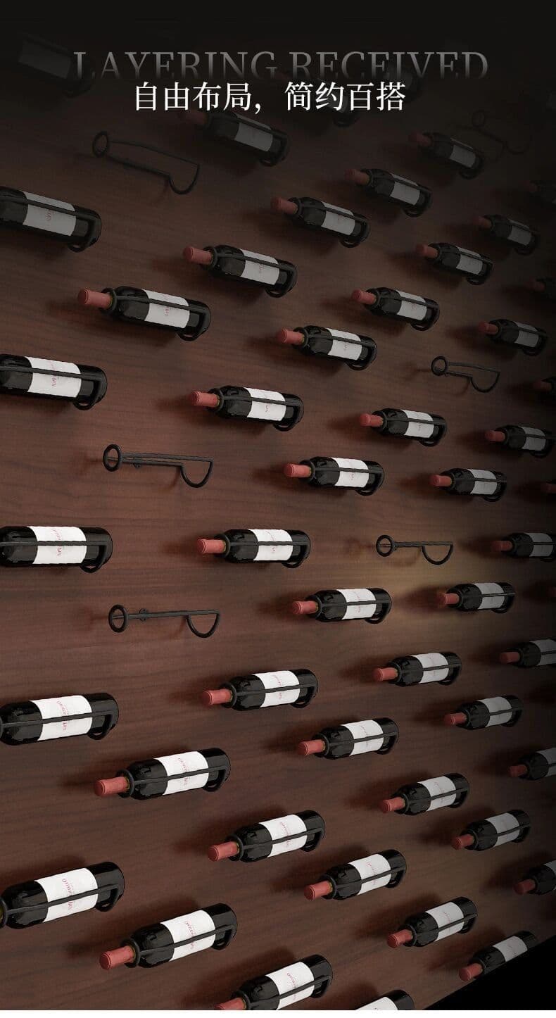 image-Yinghong Wrought Iron Wall-Mounted Wine Rack
