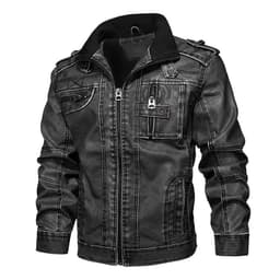 image-Cross-border Leather Men's Casual Jacket PU