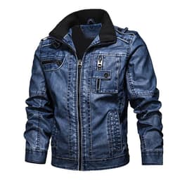 image-Cross-border Leather Men's Casual Jacket PU