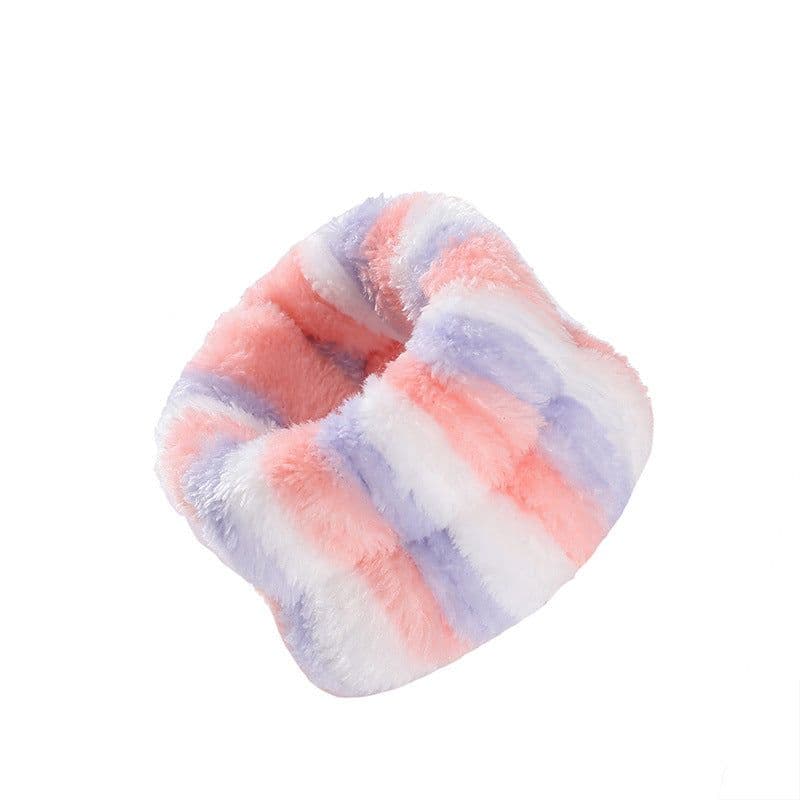 image-Plush Flannel Plaid Headband - Waterproof Face Wash