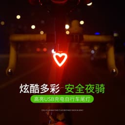 image-Raybeen USB Rechargeable Bicycle Tail Light Red