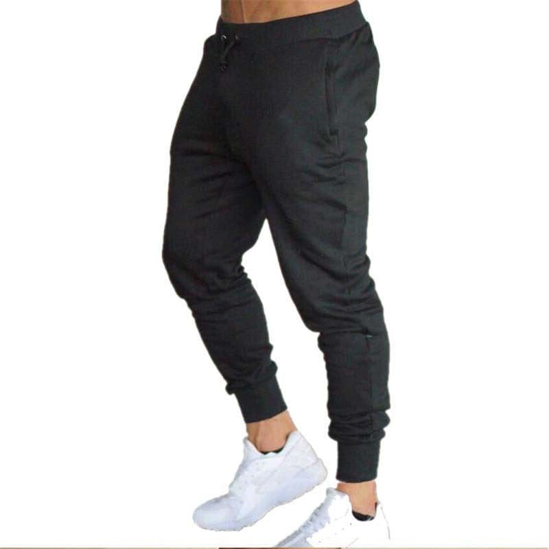 image-Men's Cotton Sports Pants - Casual Fitness Trousers