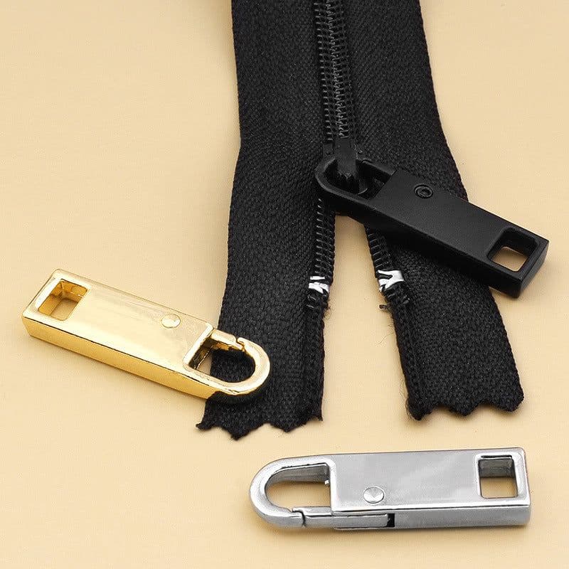 image-Metal Zipper Pull 5# Gun Black Replacement