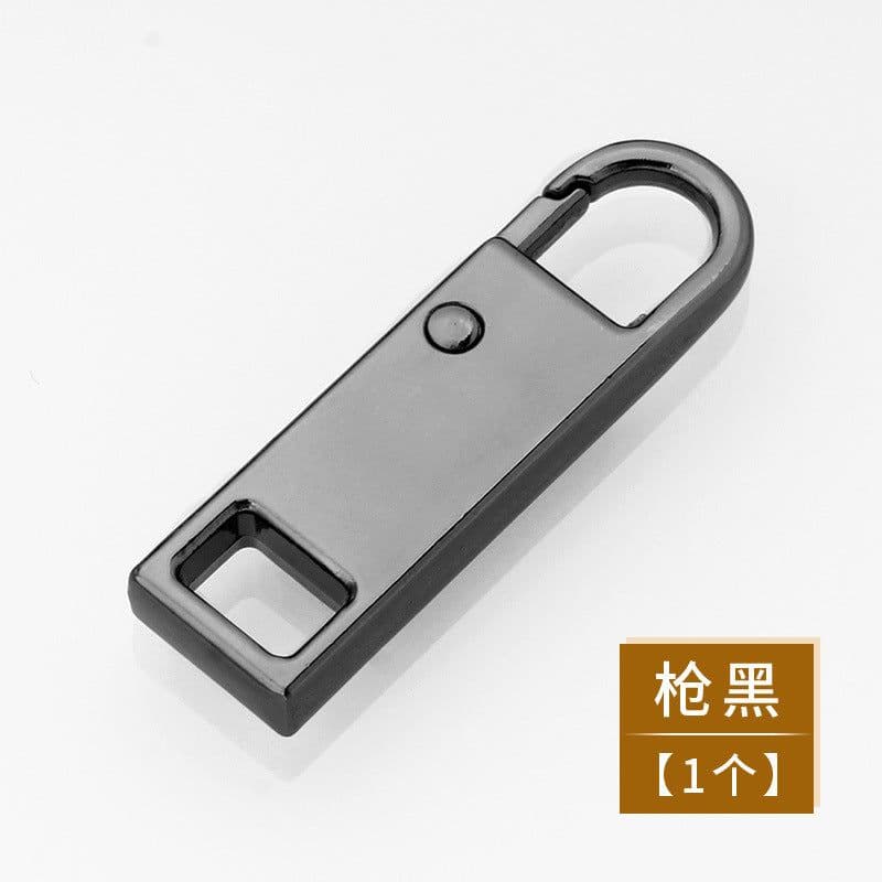 image-Metal Zipper Pull 5# Gun Black Replacement