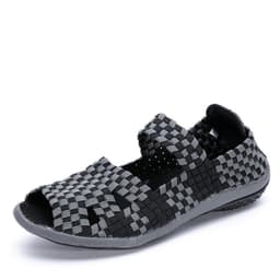image-Women's Elastic Woven Sandals Slip-On Casual Shoes