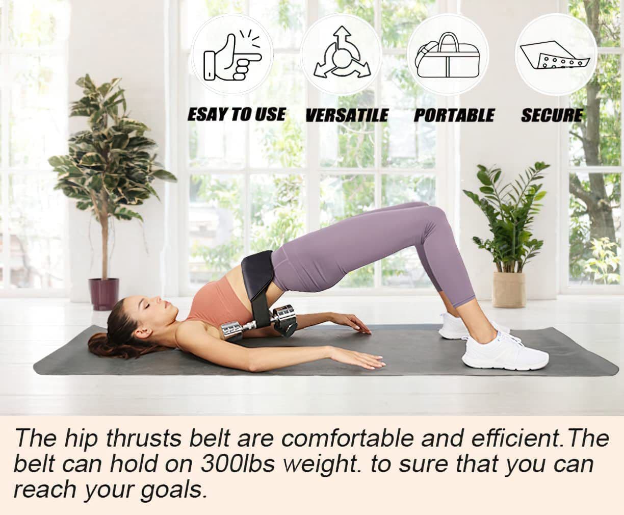 image-Cross-border new product hip bridge belt yoga fitness waist hip weight training shoulder thrust pu belt source factory