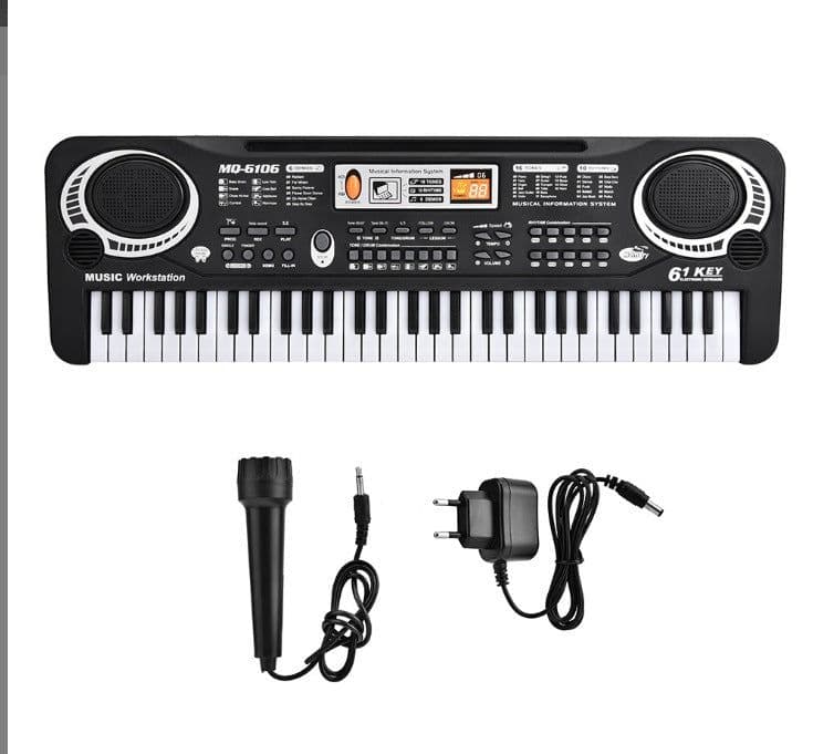 image-Guidan 61-Key Electronic Organ Toy USB Rechargeable
