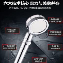 image-Jushang Quad Interface Shower Head Red
