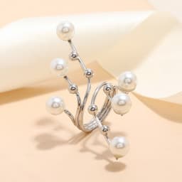 image-European Pearl Geometric Ring