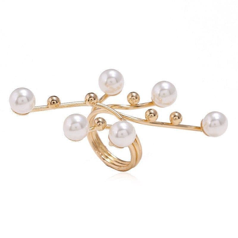 image-European Pearl Geometric Ring