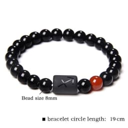 image-Golbal Jewcolor Gemini Agate Stone Bead Bracelet