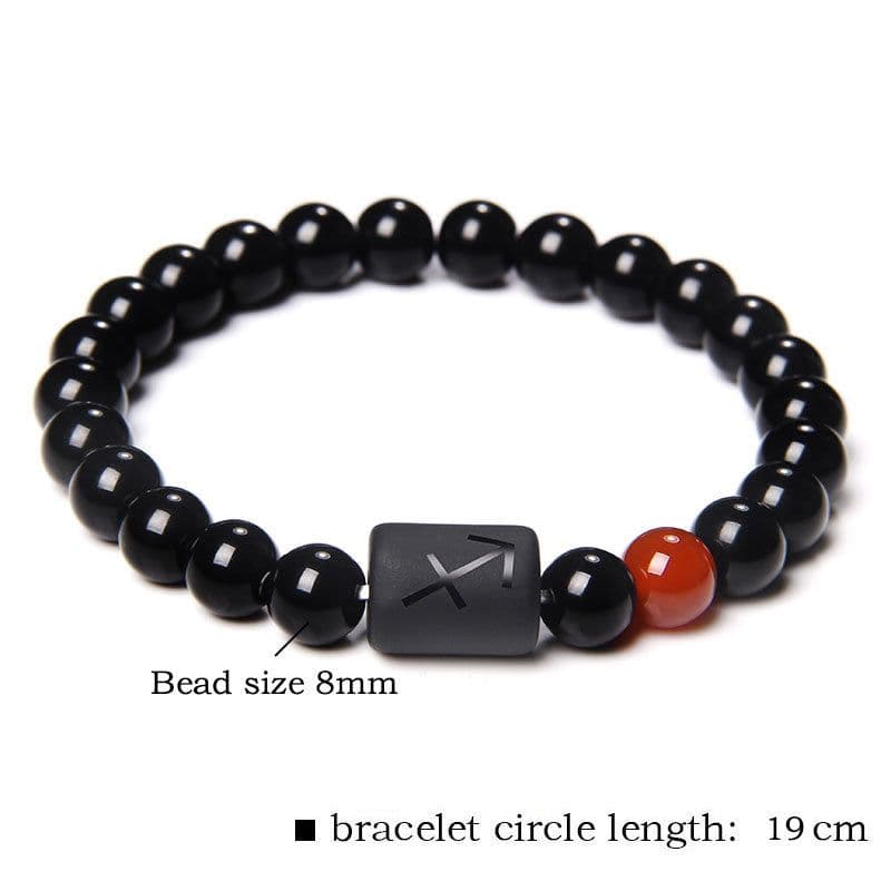 image-Golbal Jewcolor Gemini Agate Stone Bead Bracelet