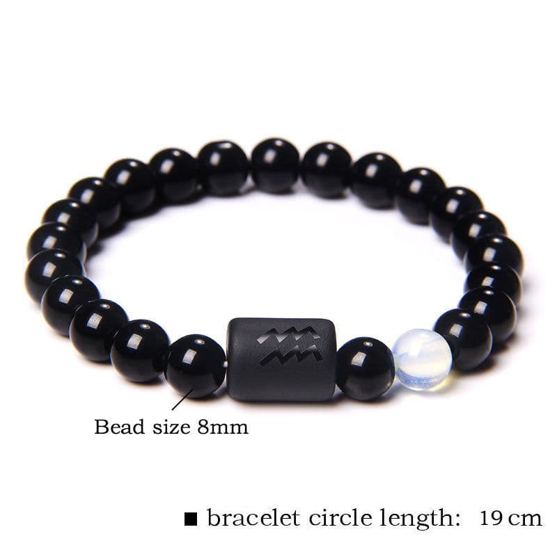 image-Golbal Jewcolor Gemini Agate Stone Bead Bracelet